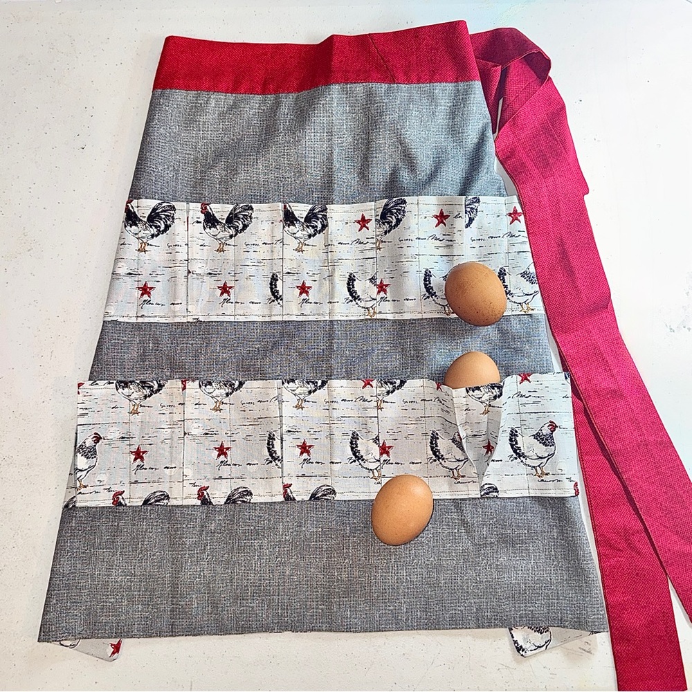 Chicken, duck, Egg Collecting Apron with egg pockets